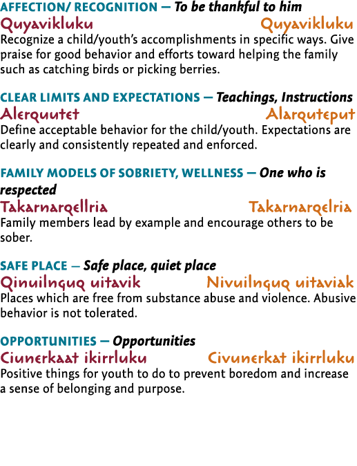 Affection/ recognition — To be thankful to him Quyavikluku                       Quyavikluku Recognize a child/youth’...